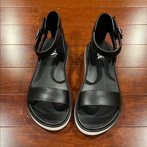 MIA Black Ankle Strap Sandals